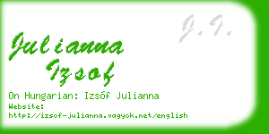 julianna izsof business card