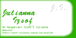 julianna izsof business card